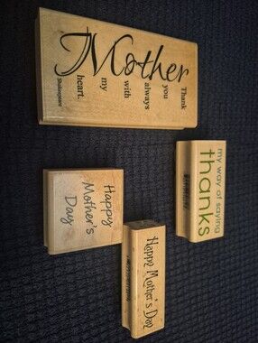 Lot 4 Vintage Stamps - Mother, Mother's Day, Thanks